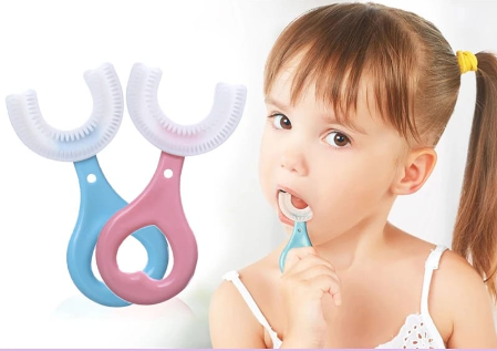 Escova Dental Macia Infantil 360° Em Forma De U